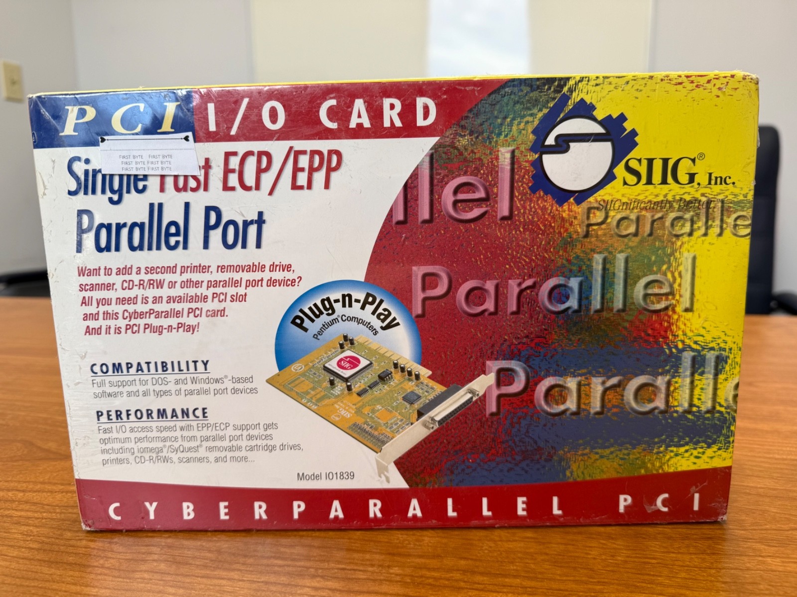 SIIG IO1839 PCI CYBERPARALLEL I/O Card Single Fast ECP/EPP Parallel Port