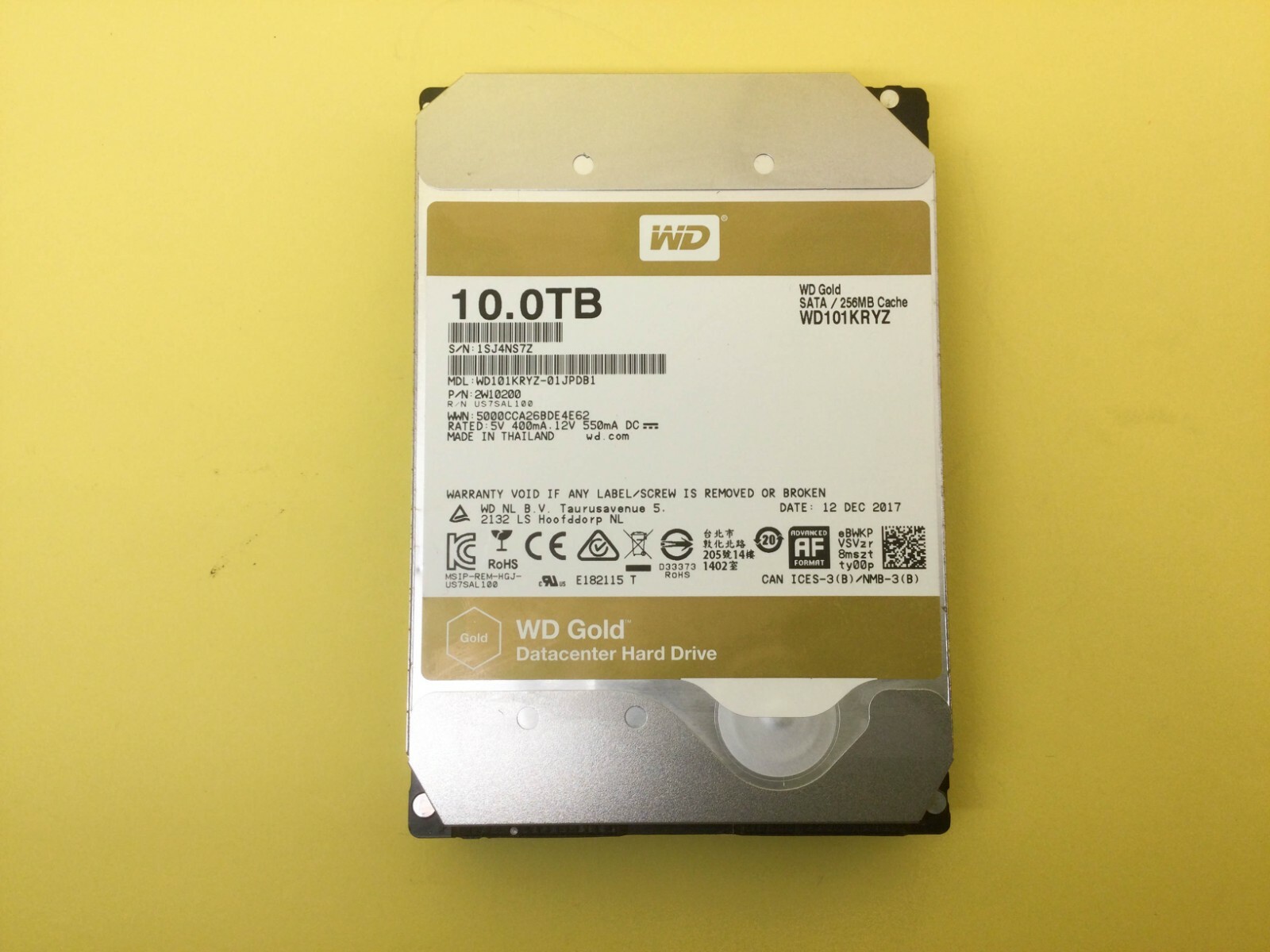 WD Gold 10TB SATA 6Gbps 7.2K 256MB 3.5in ENT HDD WD101KRYZ