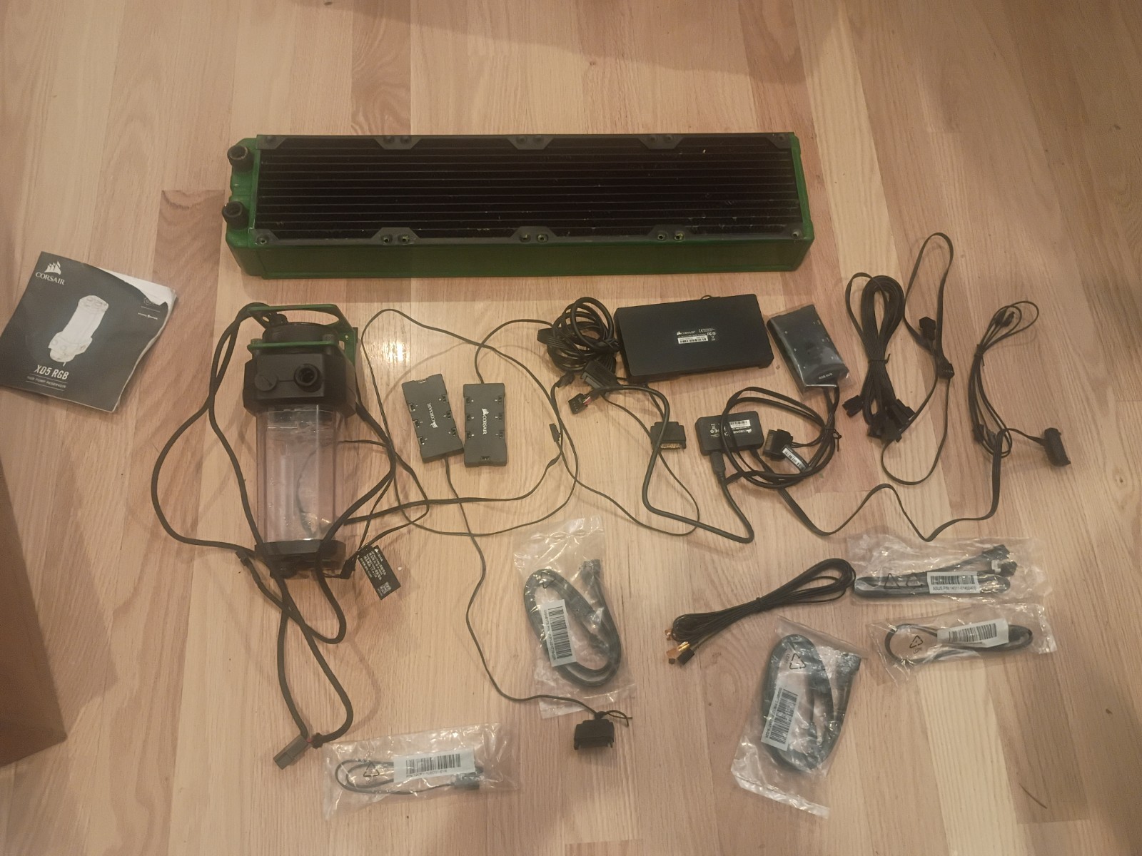 Corsair Hydro X lot 480mm RADIATOR XD-5 RGB PUMP Reservoir controllers wiring
