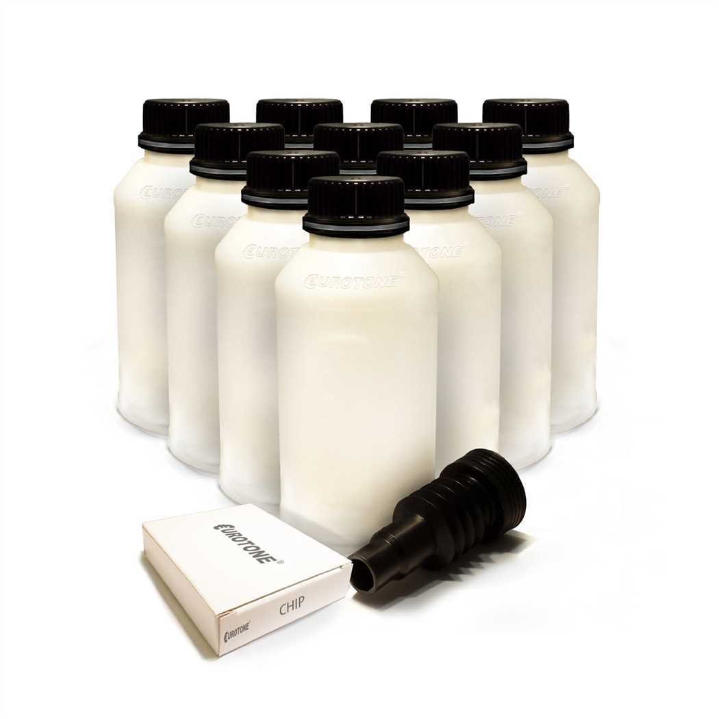 10x Refill Powder + Chip for Xerox Workcentre PE 220 fills 013R00621 BLACK