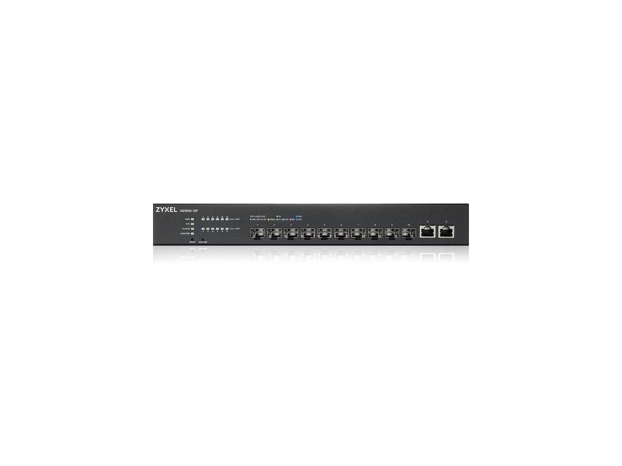 ZYXEL 10-port 10G Smart Managed Fiber Switch with 2 Multi-Gigabit Ports - 2 Port