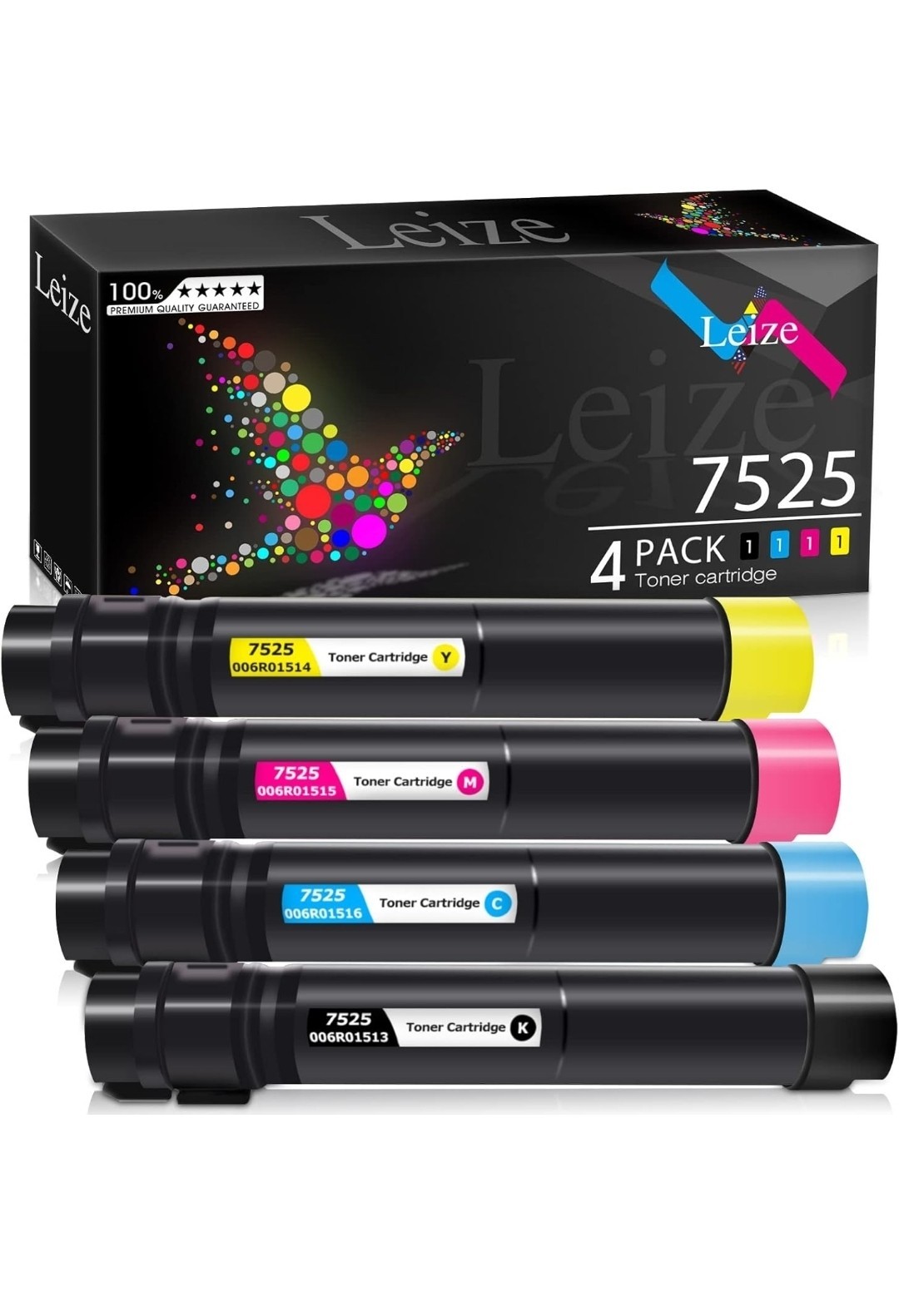Leize Compatible 7525 Toner Cartridge Replacement for Xerox WorkCentre 3 Pack