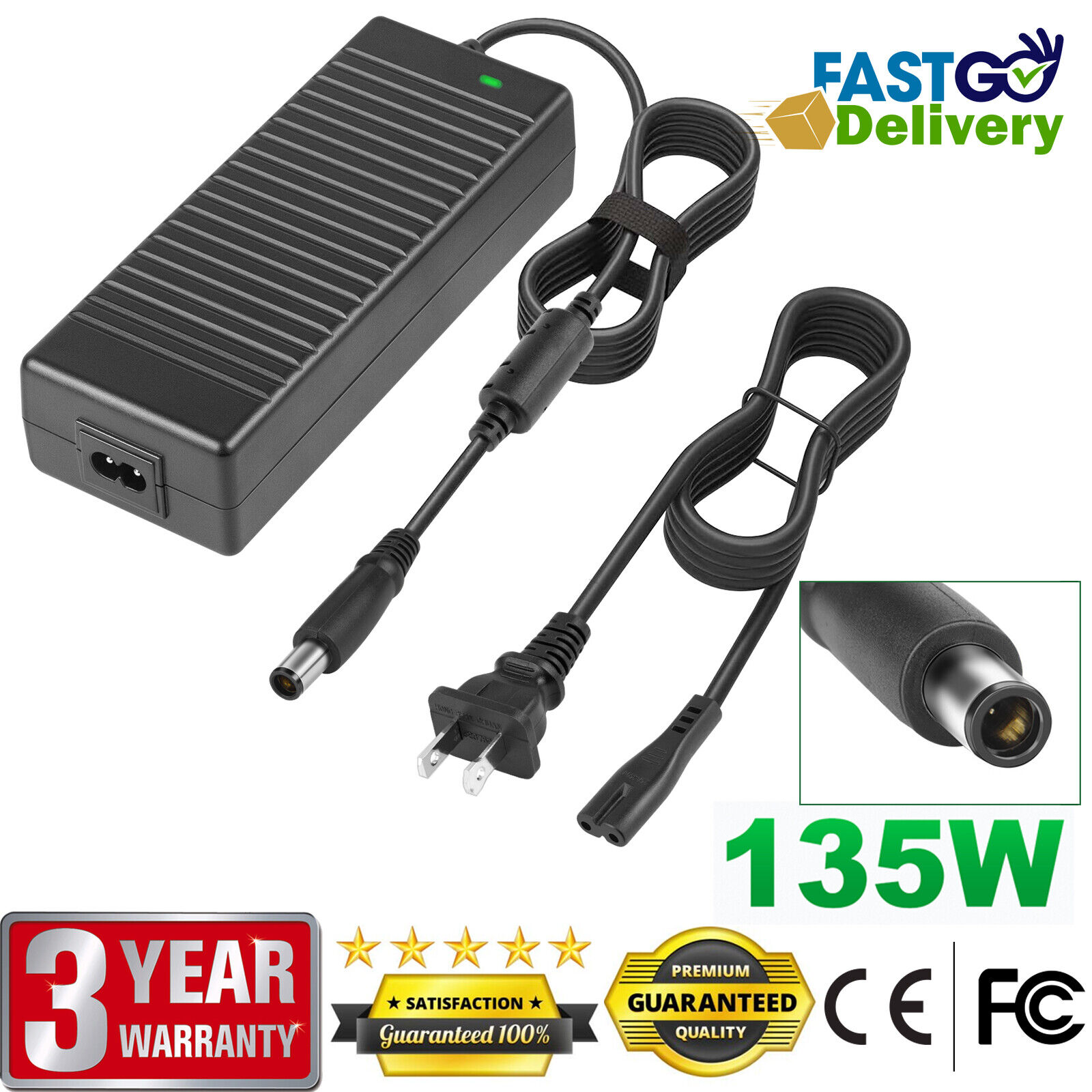 Slim 135W 19.5V 7.1A AC Adapter Laptop Fast Charger For HP 730982-001 HSTNN-DA25