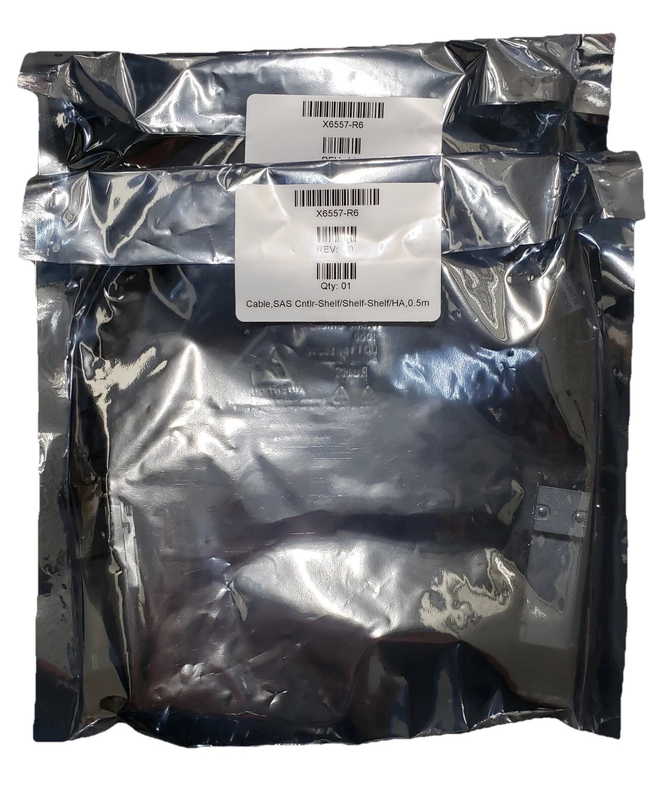 NEW Lot of 2x NetApp X6557-R6 QSFP+ to QSFP+ PASSIVE TWINAX 40Gbase-CR4 0.5M 