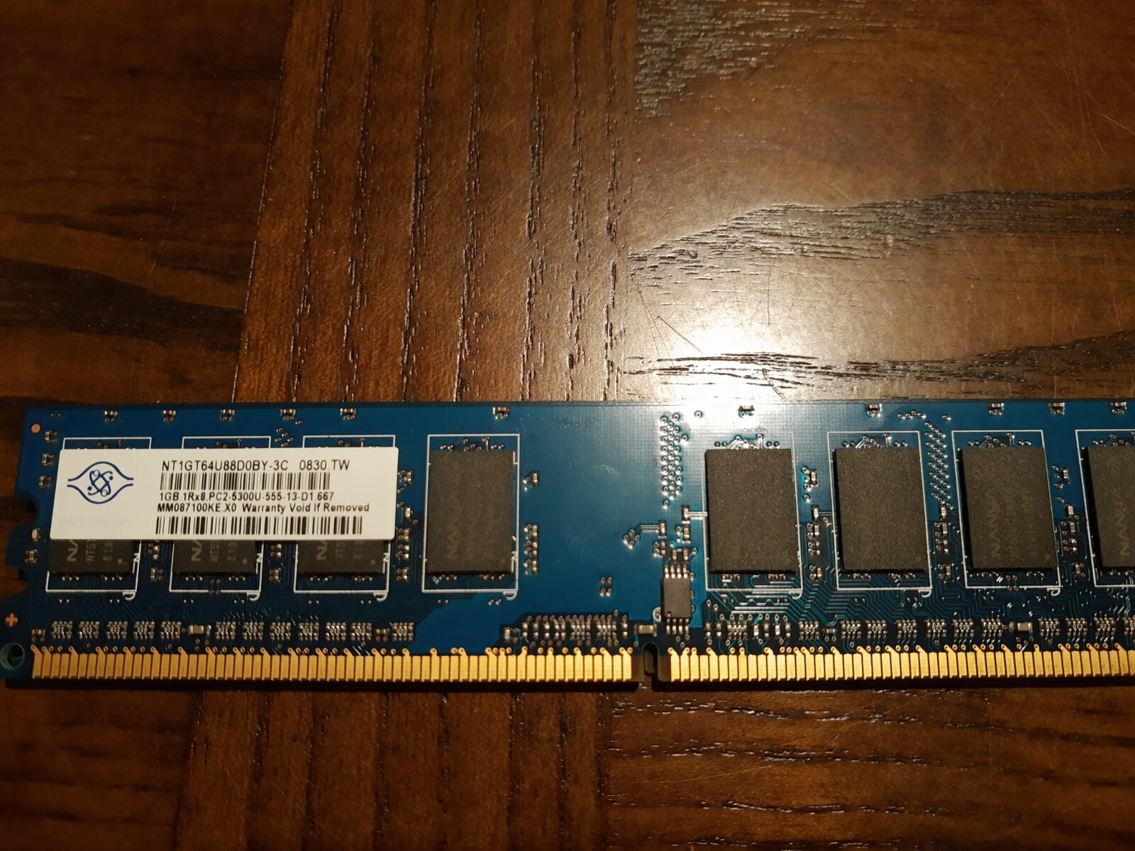 NT1GT64U88D0BY-3C Nanya 1GB PC2-5300 DDR2-667MHz non-ECC Unbuffered CL5 240-Pin 