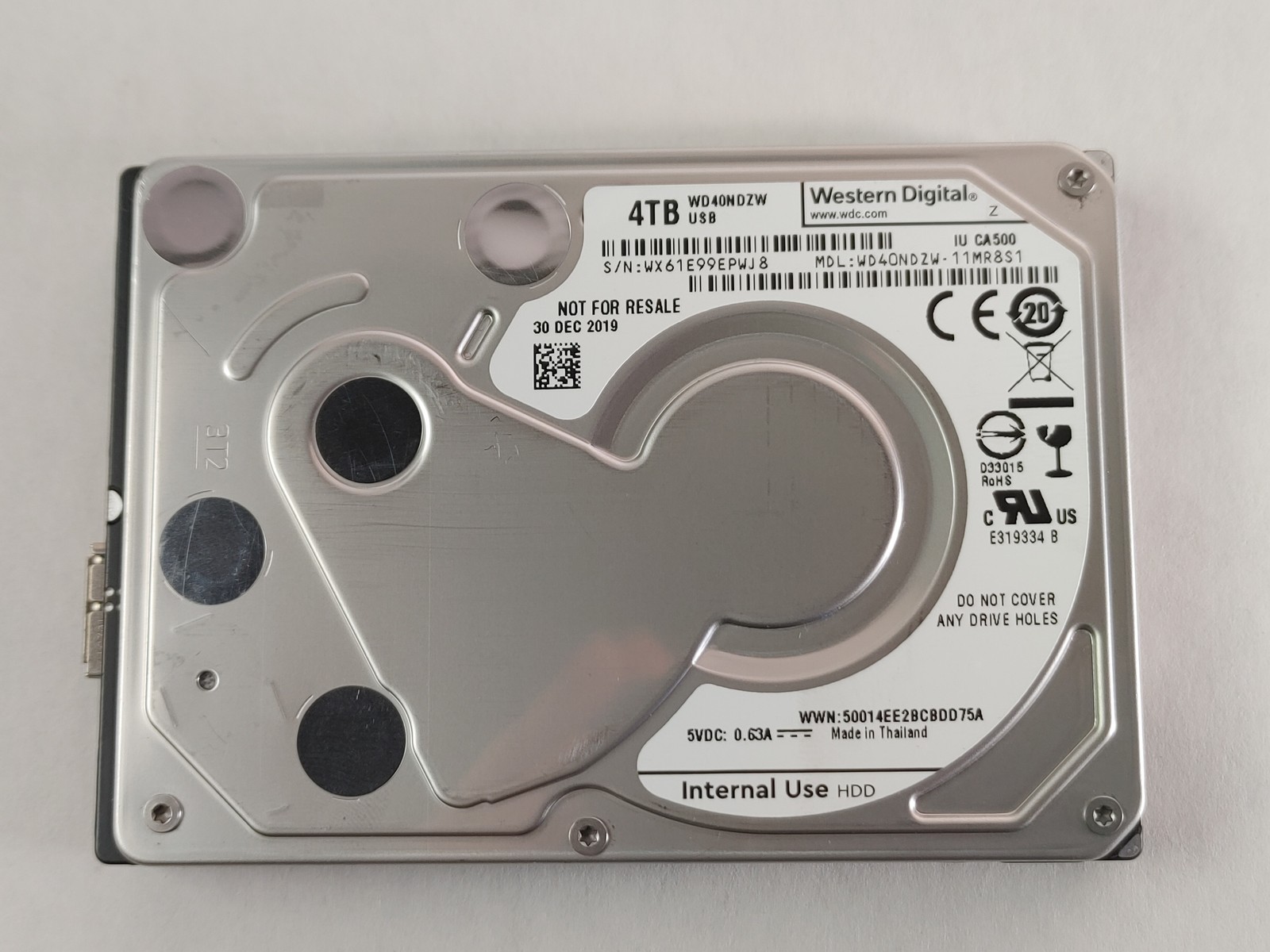 Western Digital WD40NDZW 4 TB 2.5 in USB 3.0 External Hard Drive