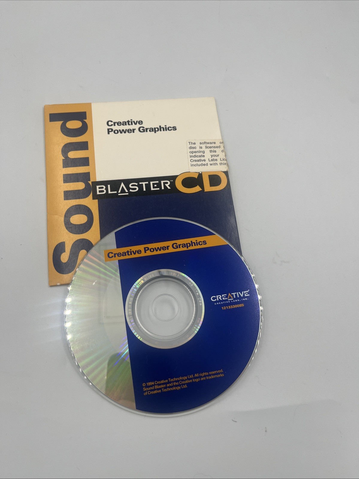 Creative Power Graphics Driver CD Manual Creative Labs 1994 Vintage Software PC