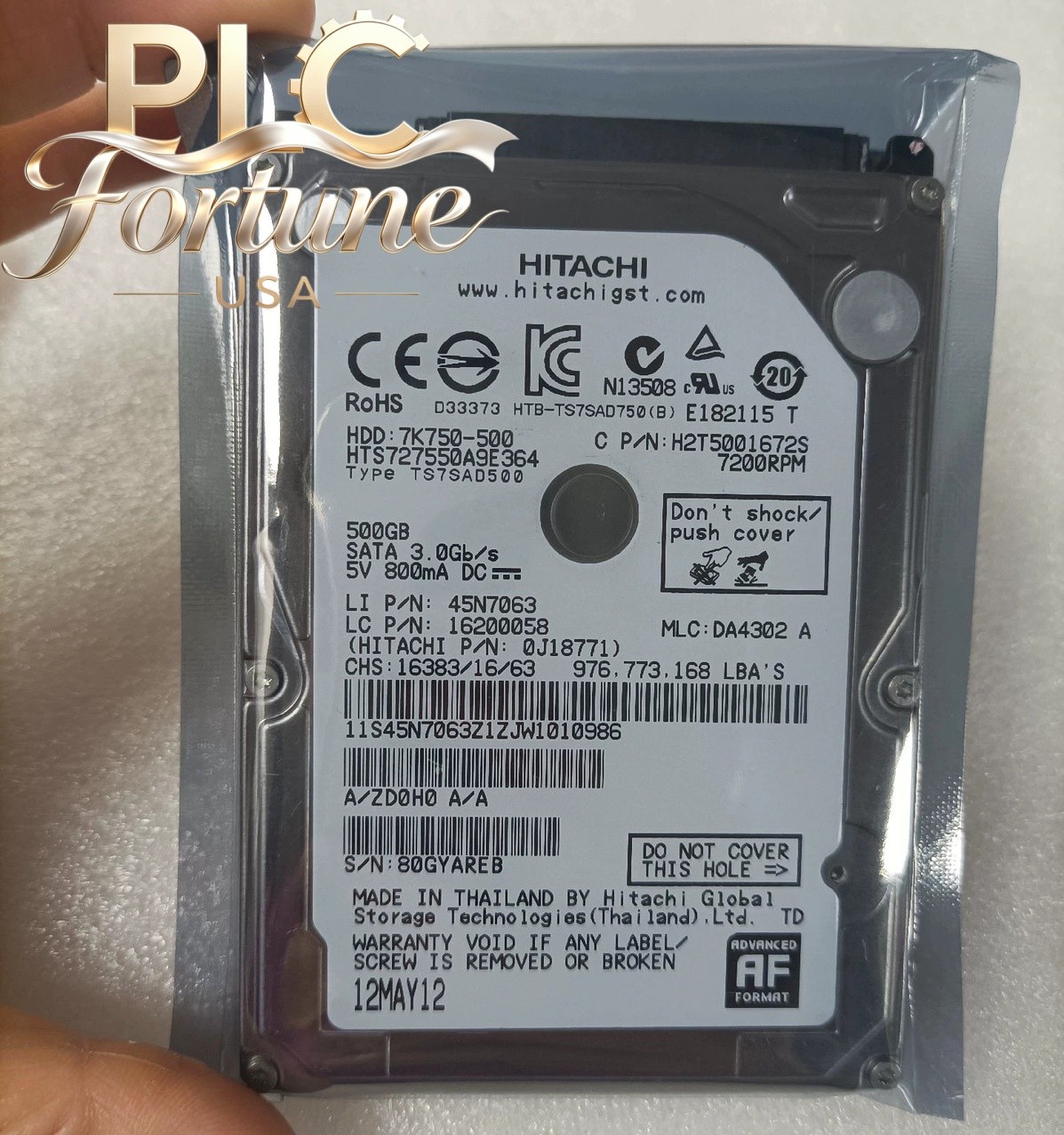 New HGST HTS727550A9E364 SATA 2.5" 500GB 7200RPM Laptop Internal Hard Disk Drive