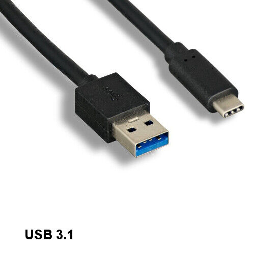 10PCS 3' USB 3.1 Type C Male to Type A Male Cable 10Gbps 3A Data Charge for PC