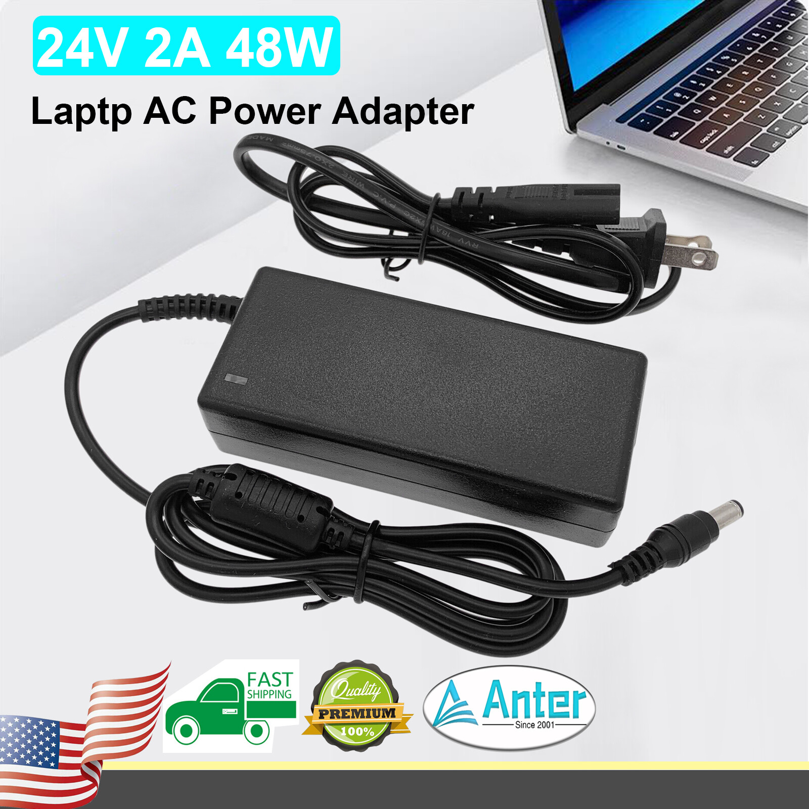 AC Adapter Charger For Dymo LabelWriter 450 1752266 1752267 Power Supply Cord