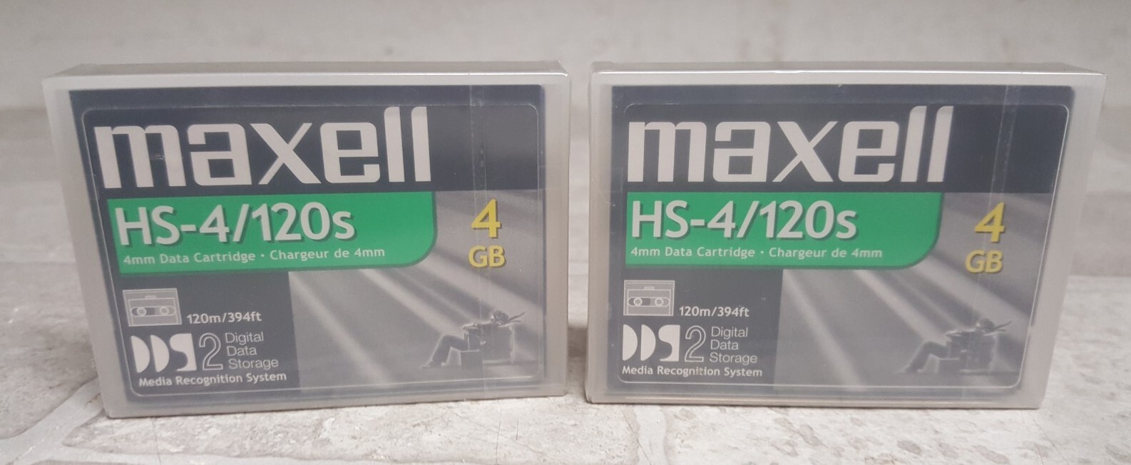 Lot of 2 Brand New Factory Sealed Maxell HS-4/120s 4GB Data Cartridges