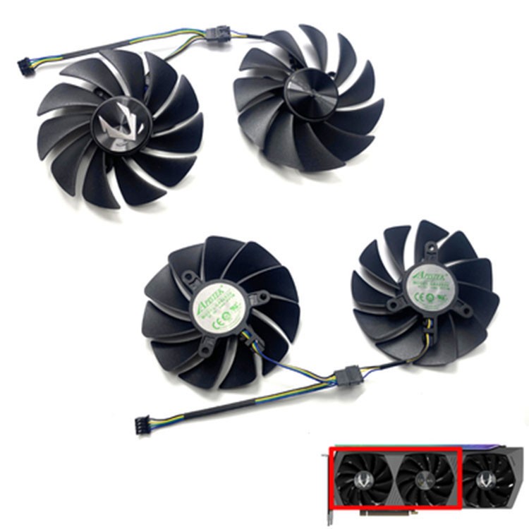 1 Set Cooling Fan for ZOTAC/Sotac RTX3070 3070ti 3080 3080ti AMP/HA GA92S2U