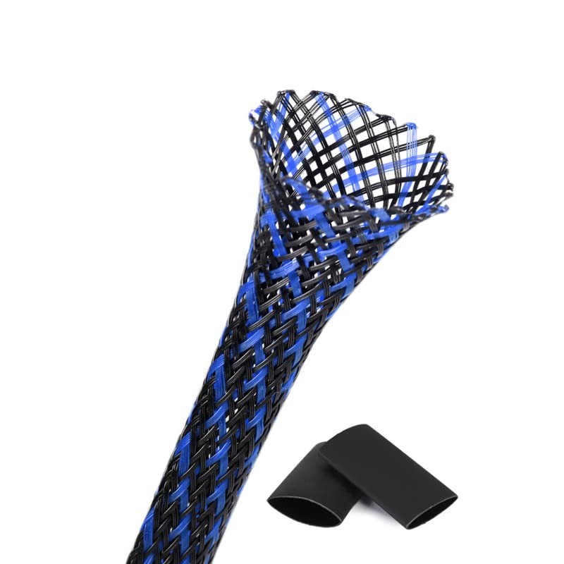25ft - 3/8 Inch Cable Management Sleeve Protector,Wire Loom PET Expandable Wi...