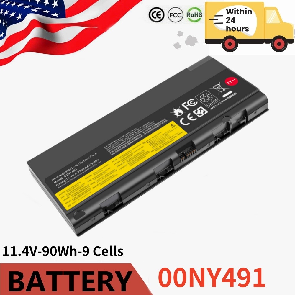 77+ Battery for Lenovo Thinkpad P50 P51 P52 Series 00NY492 00NY493 00NY491 90Wh