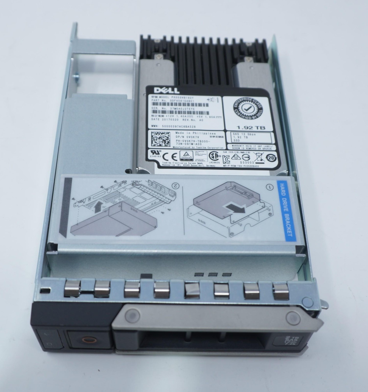 PX05SVB192Y V0K7V Dell 1.92TB SAS G14 Hybrid 3.5" 12G MU SSD Solid State Drive