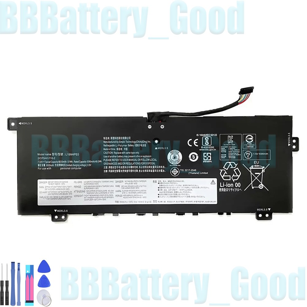 L18M4PE0 L18L4PE0 Battery For Lenovo Yoga C740-14IML 5B10W67296 5B10U40209 51Wh