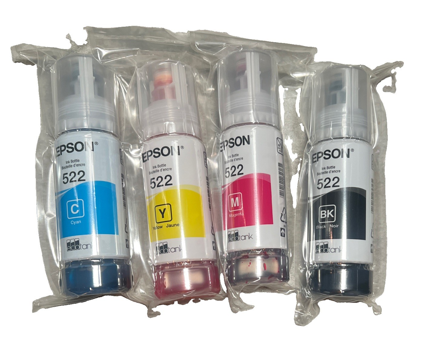 Genuine Epson 522 Ink Bottles For ET-2720 ET-2800 ET-2803 ET-4700 ET-4800 4 Pack