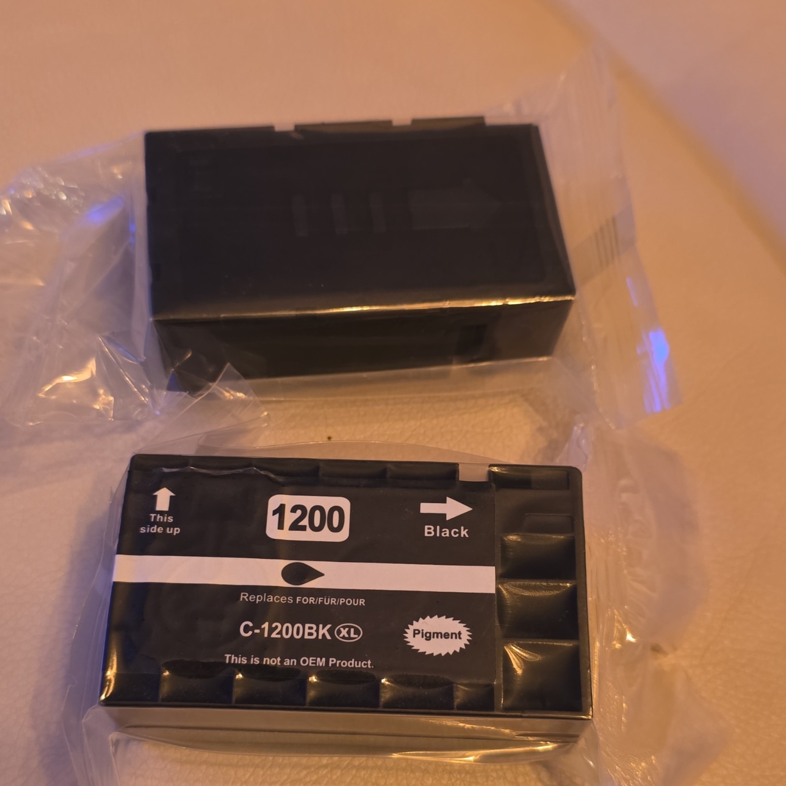 TWO Unopened. CP-1200XL BK. Black Printer Ink Cartridges. For Canon Printer