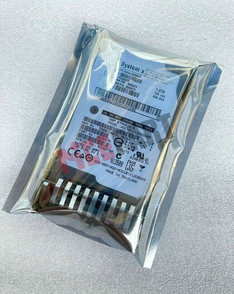 IBM 00AD075 00AD076 00AD079 00AD077 1.2TB 10K 6G 2.5" G2HS SFF SAS Hard Drive