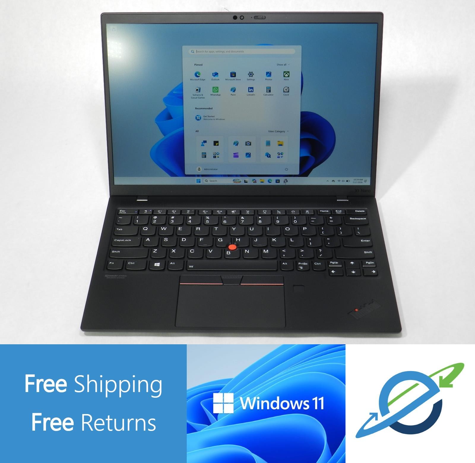 LENOVO THINKPAD X1 NANO GEN 1 |13" 2K | i7-1160G7 | 512GB |16GB | A+| BH 90-100%