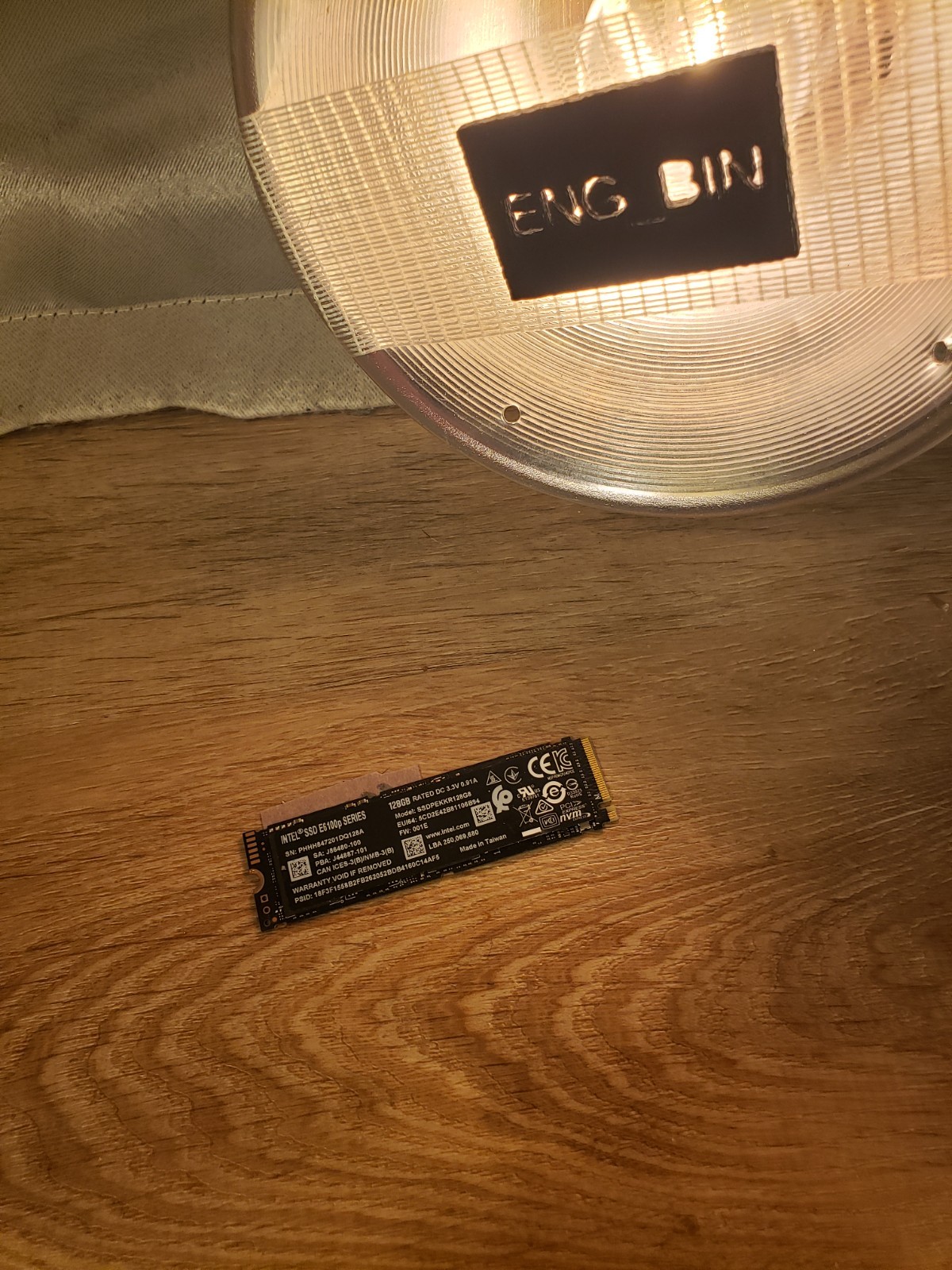 [044ISS] NVMe M.2 2280 SSD -- 128GB -- 6% USED, 94% LIFE, SMART DATA POSTED