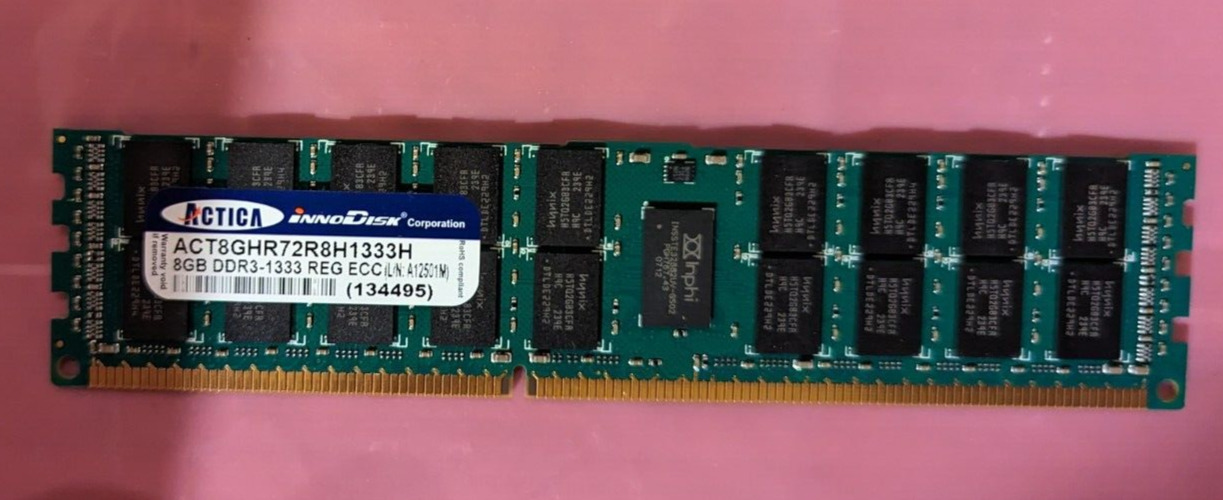 Actica 16GB Kit (8GB X 2) DDR3 Reg 10600 ECC ACT8GHR72R8H1333H RAM Memory