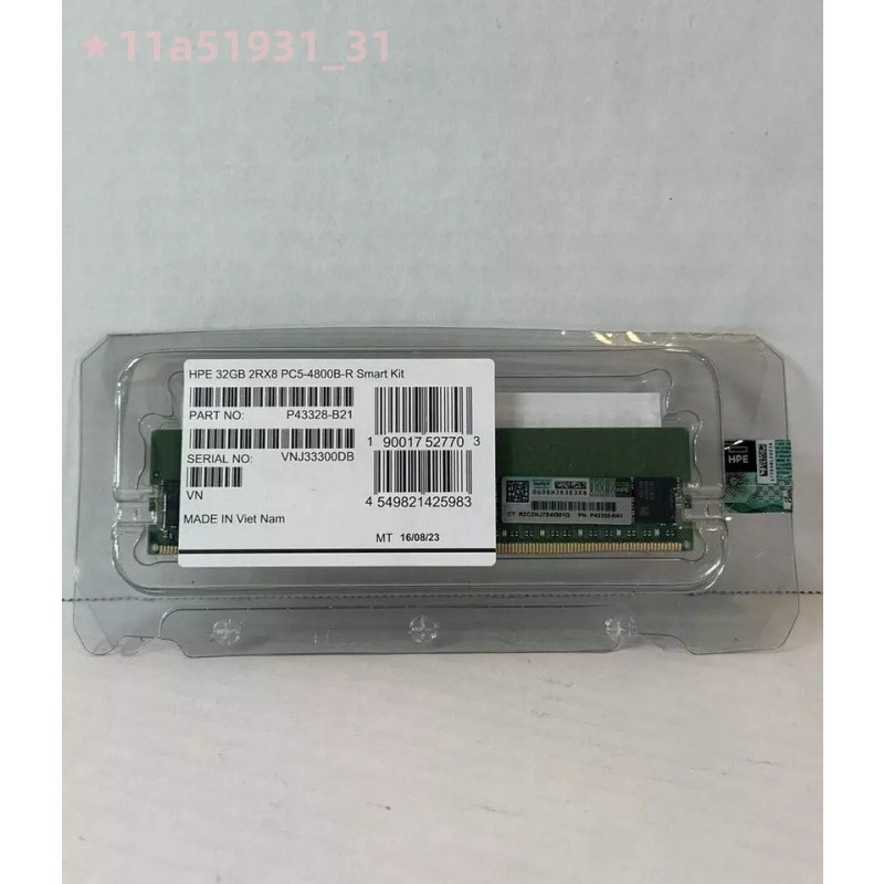 P43328-B21 P43330-0A1 HPE 32GB 2Rx8 DDR5 PC5-4800 EC8 RDIMM Gen11 Server Memory