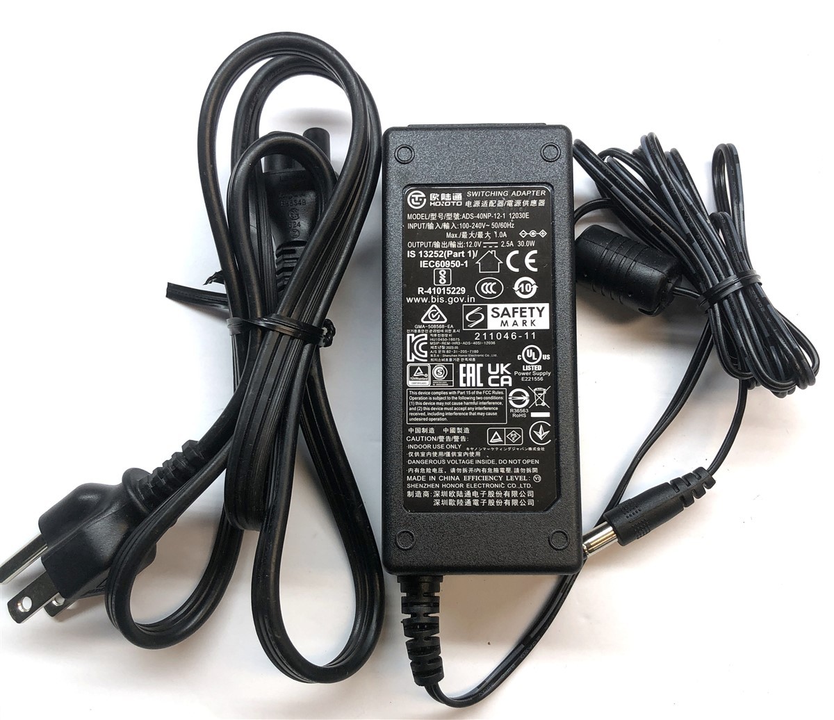 Honoto AC Adapter Power Supply for MSI Monitor ADS-40NP-12-1 12030E 12V 2.5A 30W