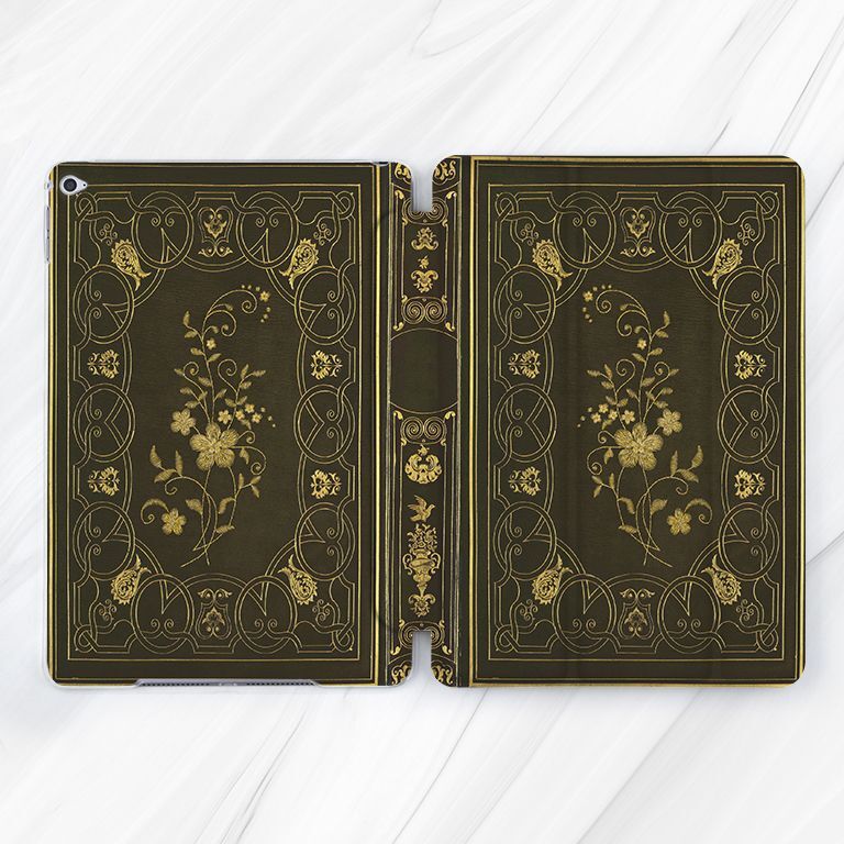Vintage Old Book Floral Case For iPad 10.2 Air 13 11 Pro 13 Mini 7 11th gen A16