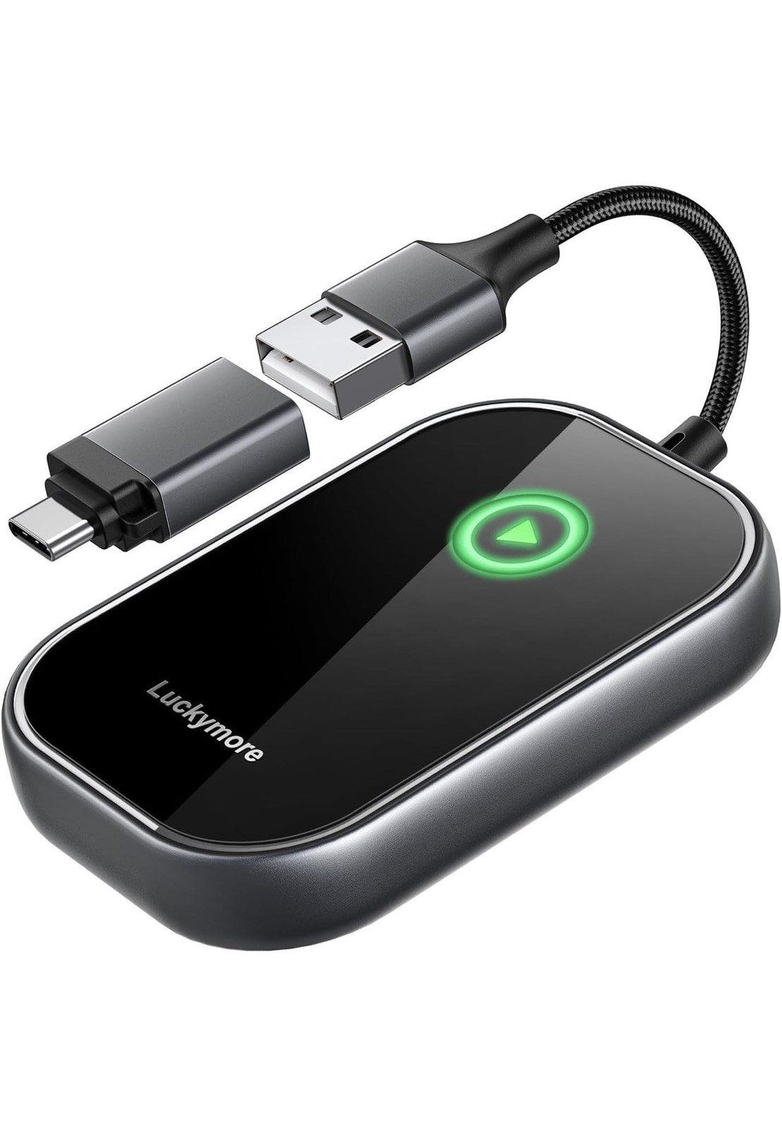 Wireless CarPlay Adapter for iPhone Wired to Wireless Dongle USB-C USB-A New