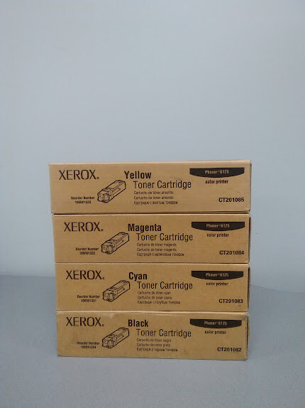 Xerox 6125 Toner Cartridge Set Yellow Magenta Cyan Black