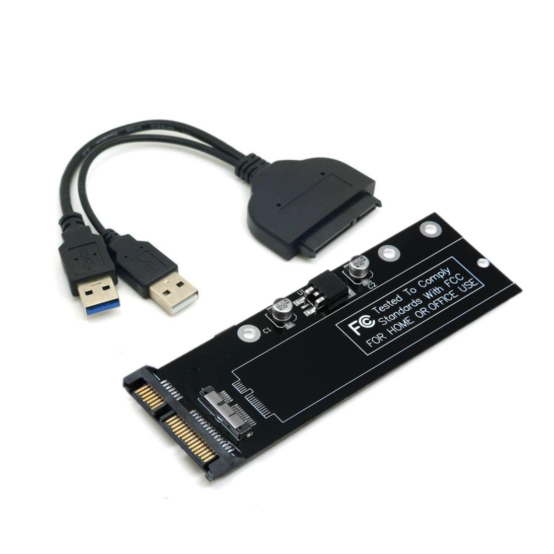12+6Pin MAC SSD to SATA Hard Disk Drive Adapter with USB Data Cable for 2010 ...