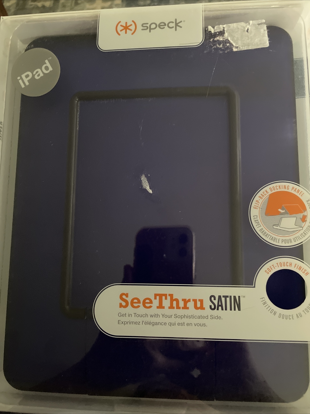 Speck SeeThru Satin Hard Shell Cover Case iPad 1 1st Gen Blue SAT-A17