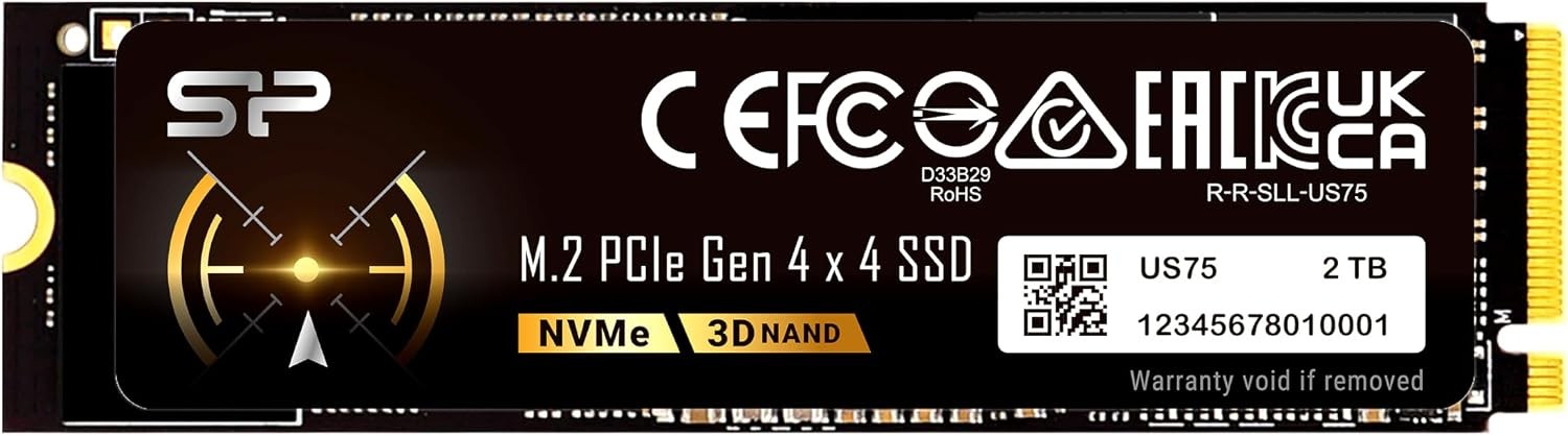 Silicon Power 2TB US75 NVME PCIe Gen4 M.2 2280 SSD
