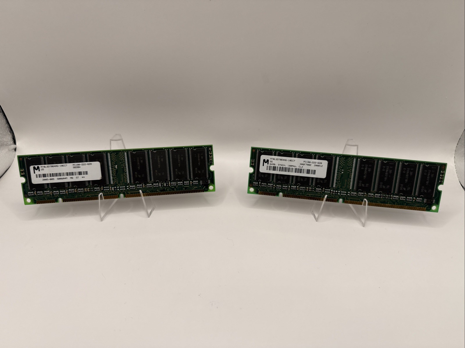 Micron 128MB (2x64MB) PC100 SDRAM 168-Pin MT8LSDT864AG-10EC7 RAM Tested