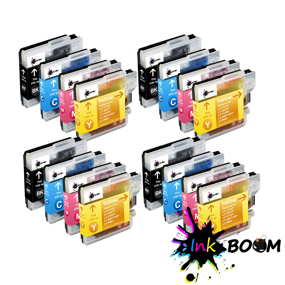 16 Ink Cartridge fits Brother LC61 LC-61 DCP-J125 DCP-395CN MFC-295CN MFC-490CW