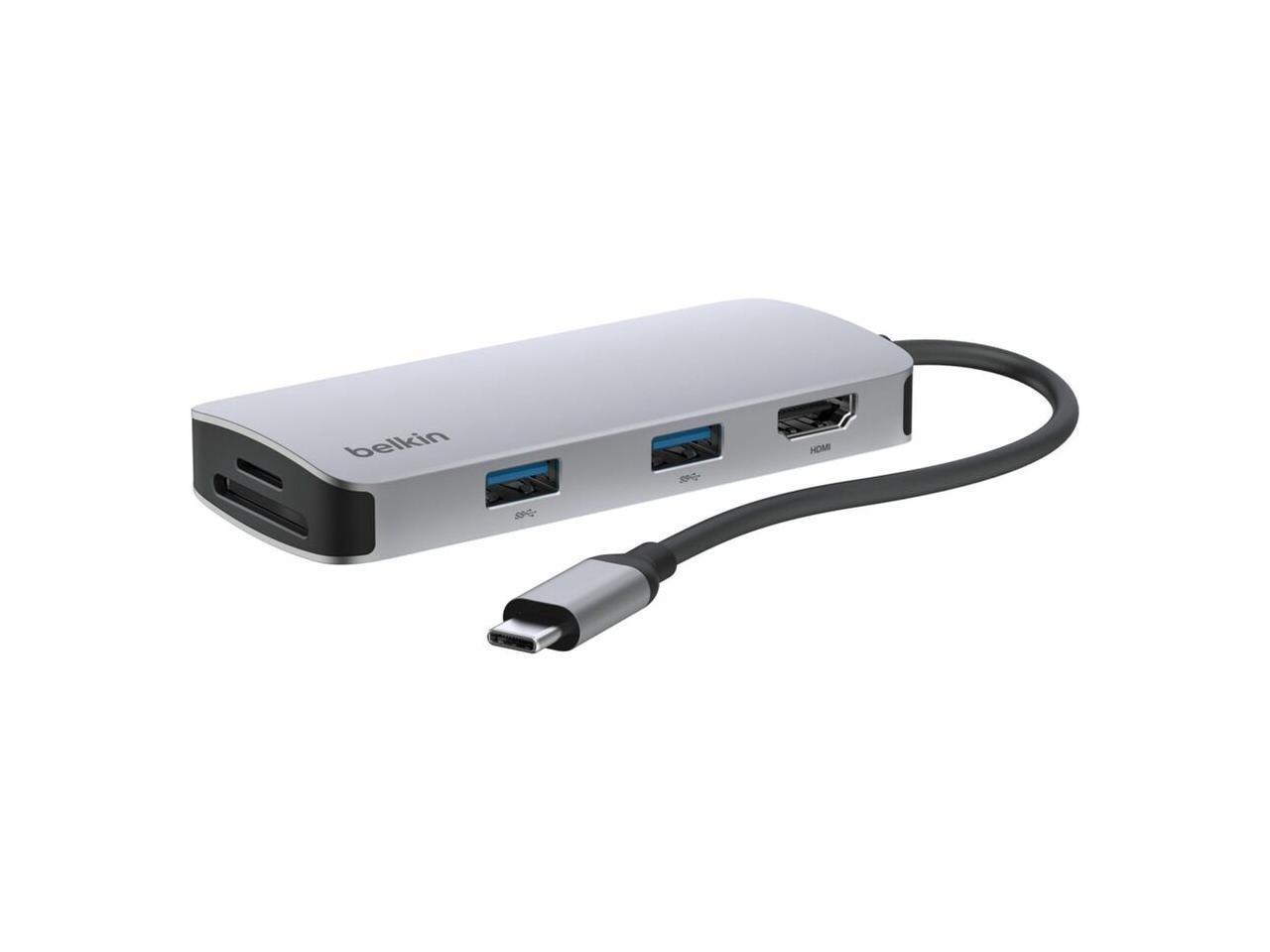 Belkin 5-Port USB-C Hub - USB-C to 2xUSB-A - 1x4K HDMI - 1xSD Reader, 1xMicroSD