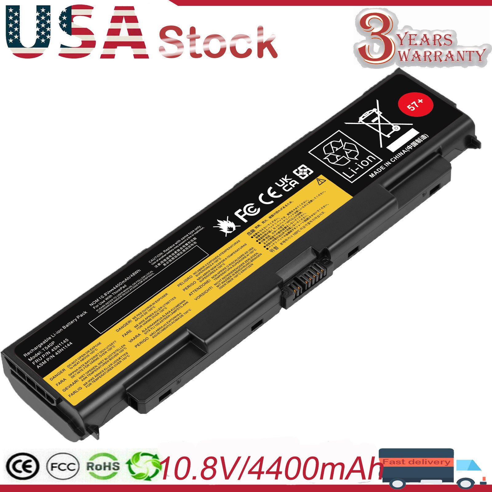 T440P Battery for Lenovo ThinkPad T540P L440 L540 W540 0C52863 0C52864 57+ 
