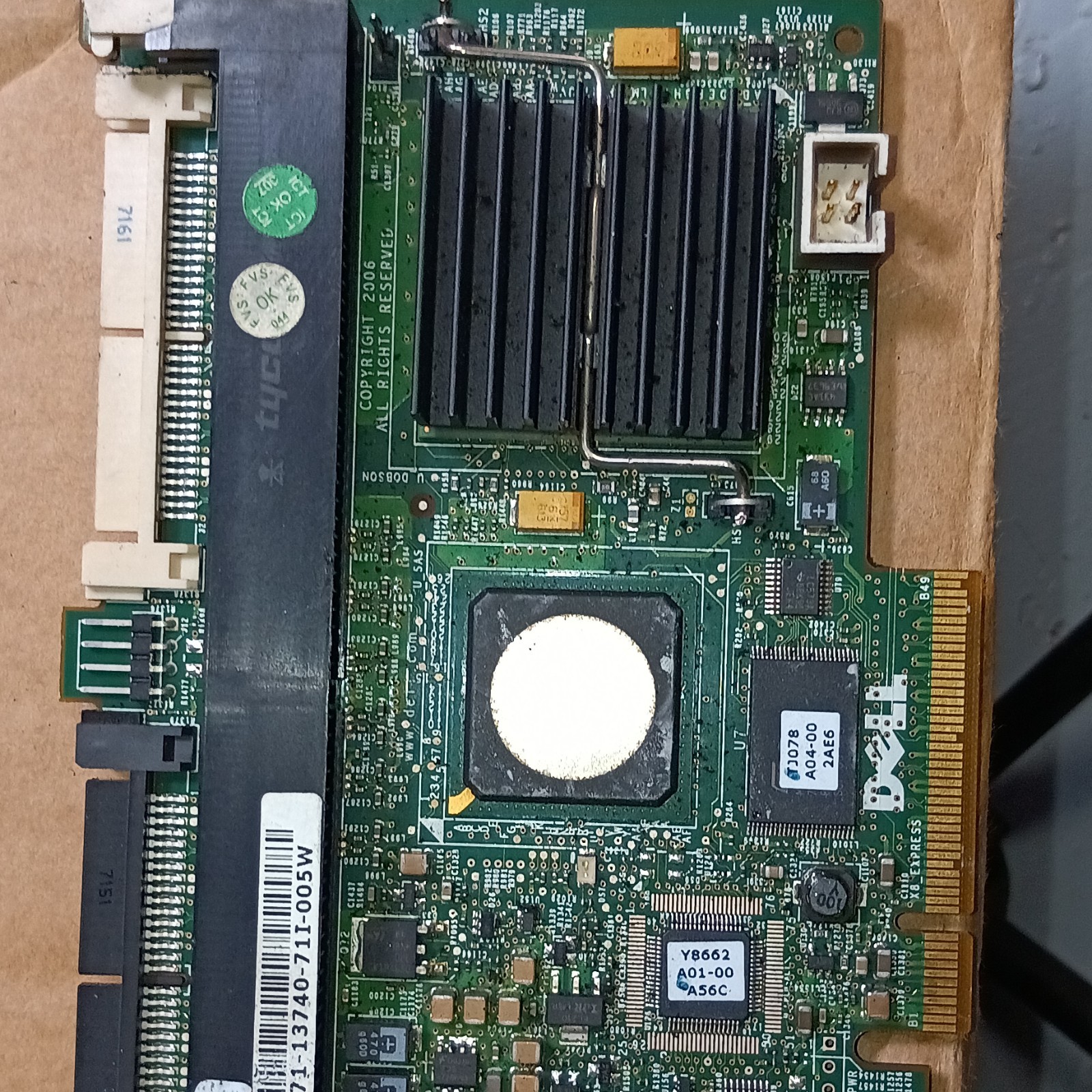 20840 DELL PCB, RAID CONTROLLER CARD, CN-0WX072-13740, UCP-51 PWB U7511