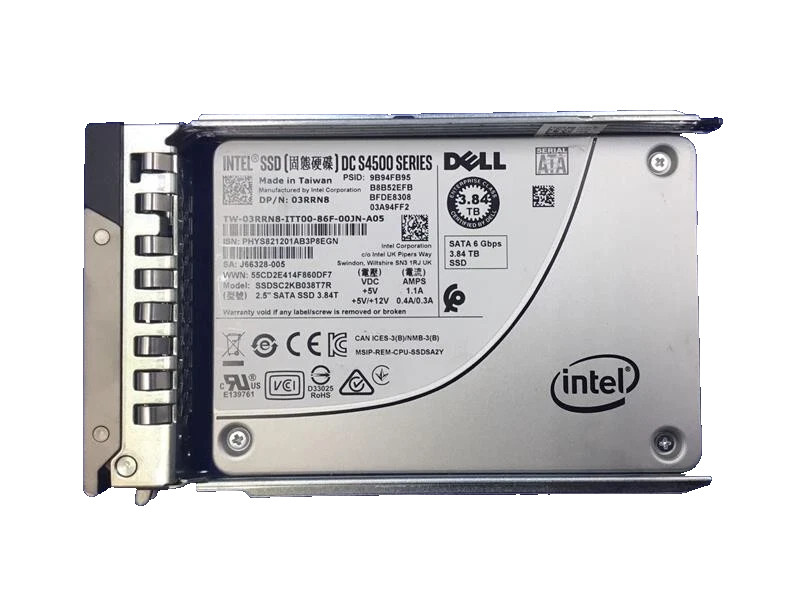 3RRN8 DELL DC S4500 3.84TB 6Gb/s SATA 2.5'' ENT RI SSD  03RRN8 SSDSC2KB038T7R