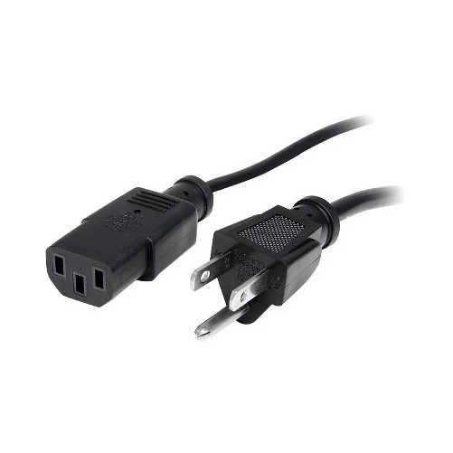 Startech PXT10112 12FT COMPUTER POWER CORD NEMA 5-15P TO C13 AC POWER MONITOR CA