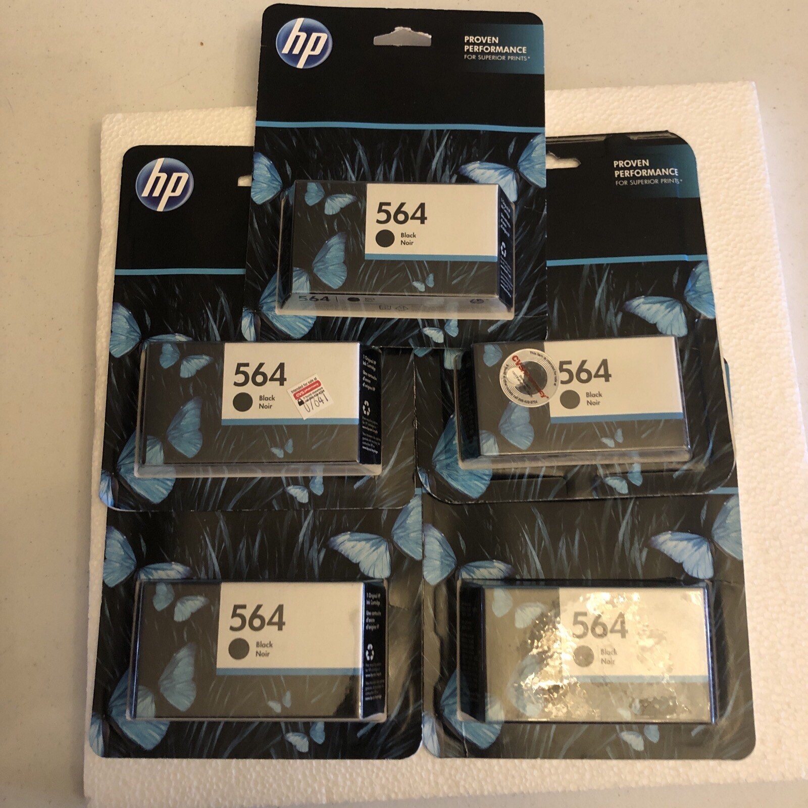 5 Hewlett Packard CB316WN HP564 Genuine Professional Photosmart Premium Ink