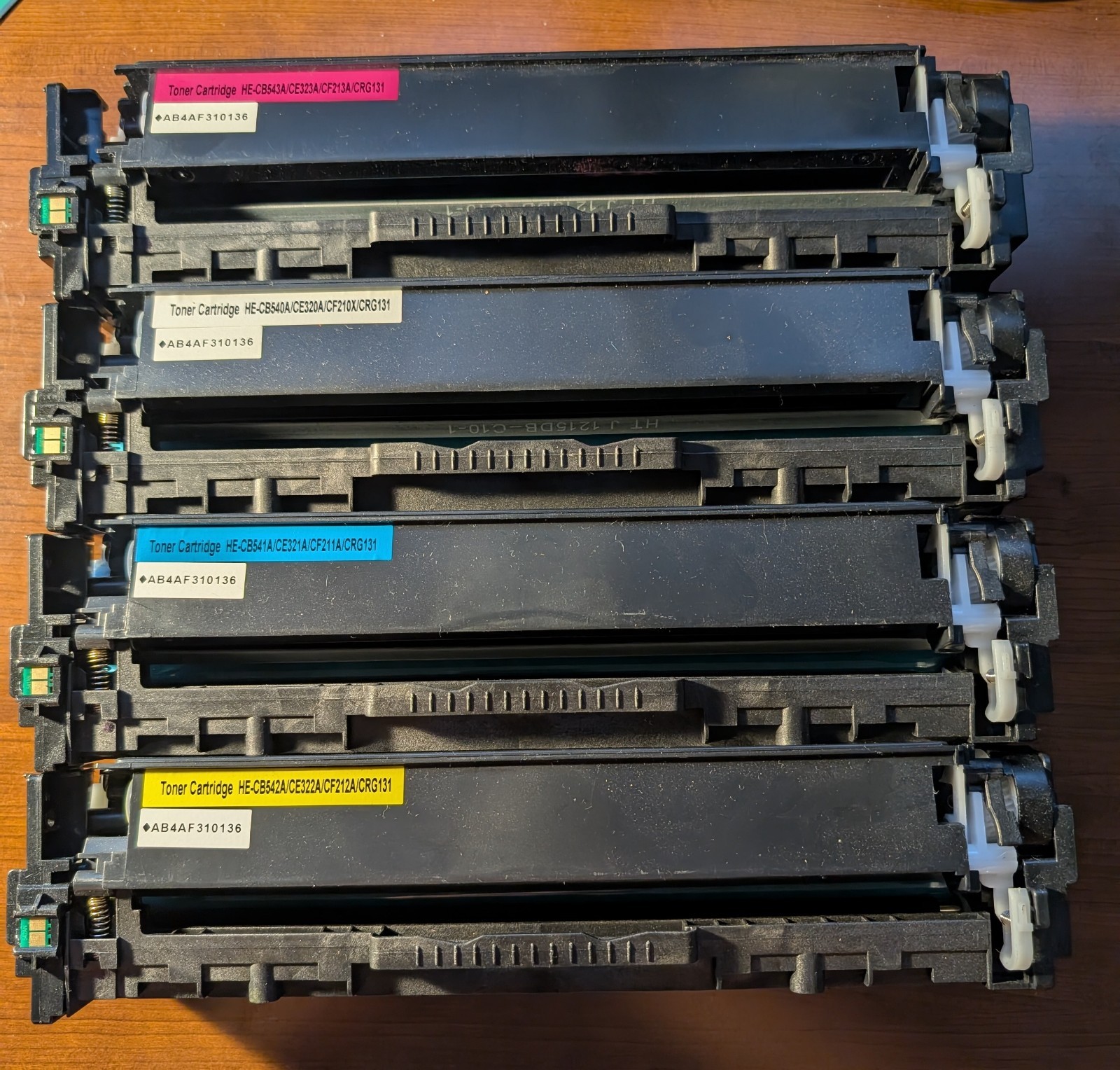 4 Pk CB540A CB541A CB542A CB543A Toner For HP 125A  Color Laserjet CM1312 CP1215