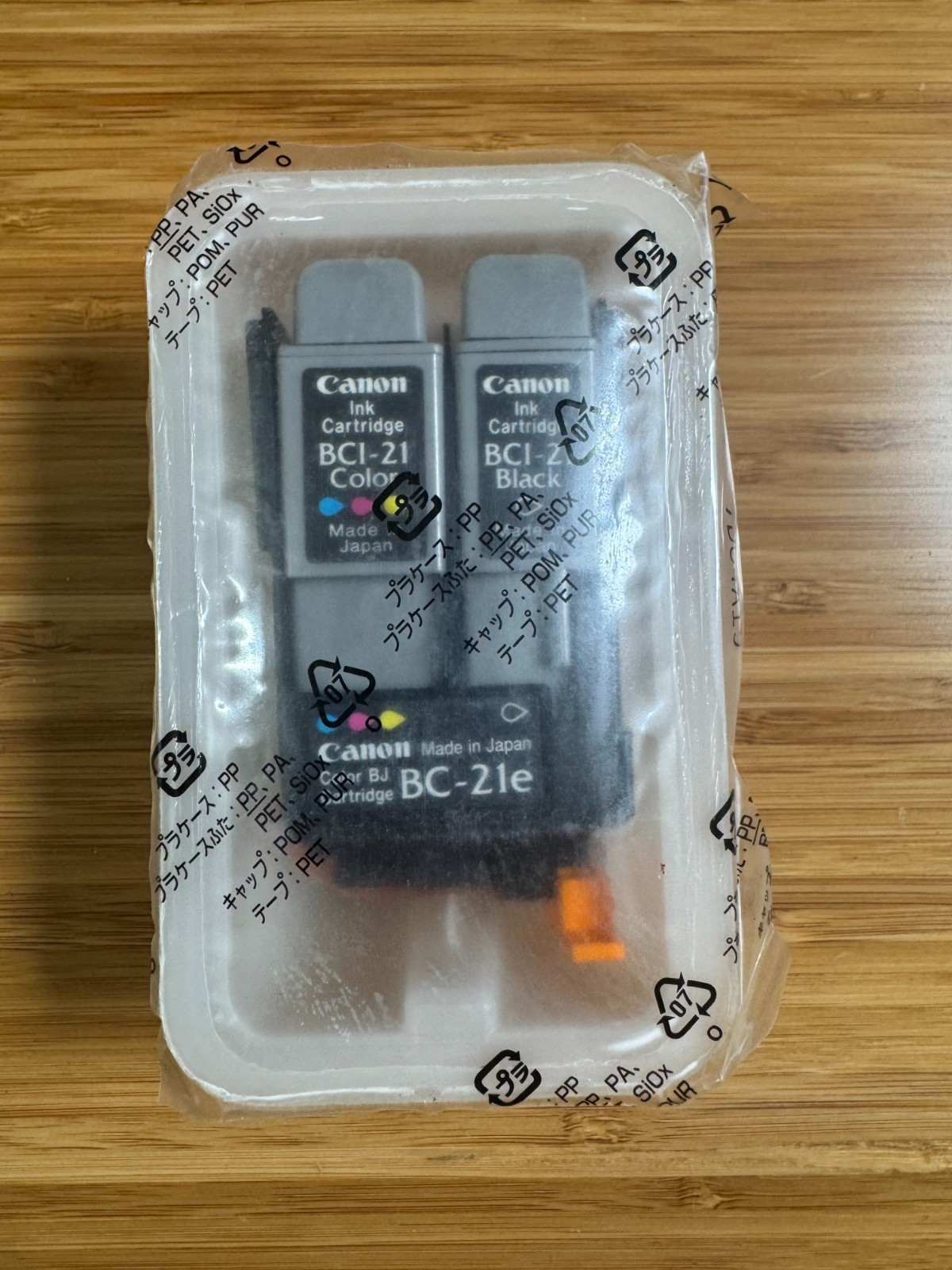 BC-21e Genuine Canon Black, Cyan Magenta Yellow Ink Cartridges  - Original