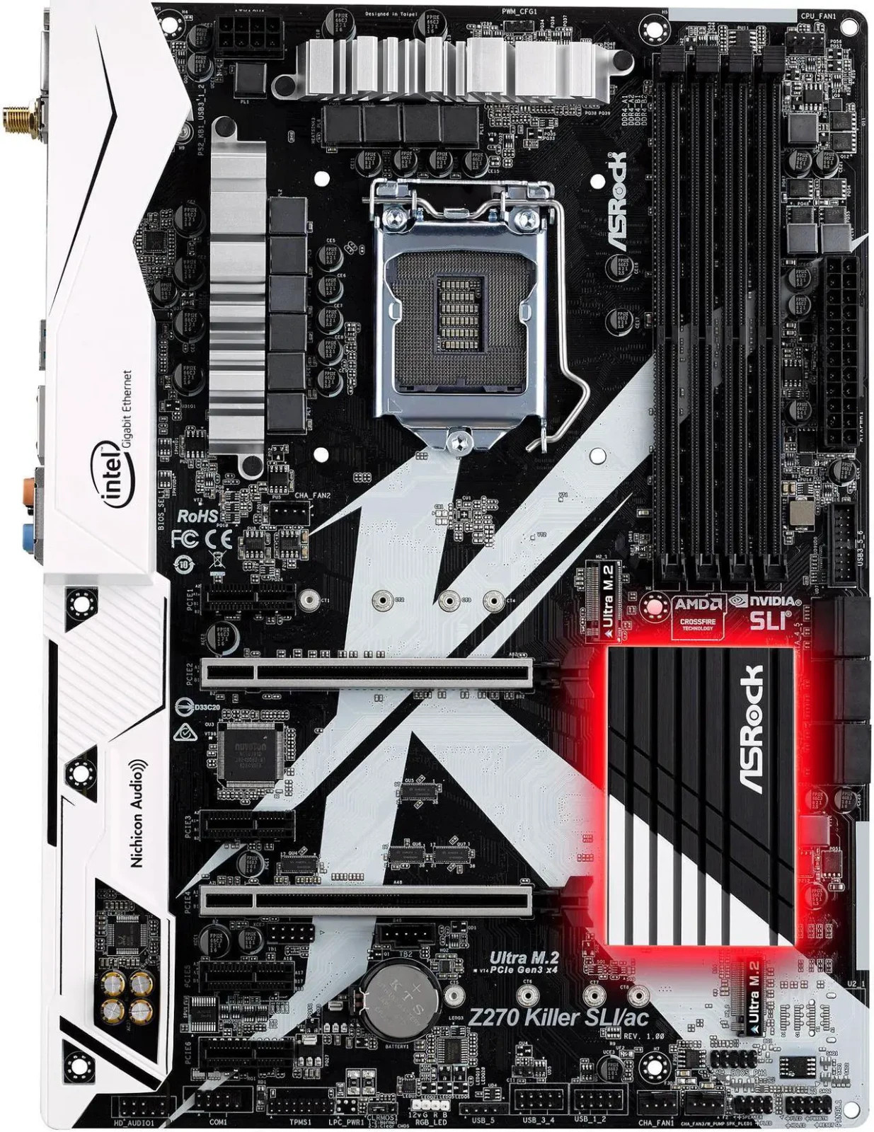 ASRock Z270 KILLER SLI/AC LGA 1151 Z270 SATA 6Gb/s USB 3.1 ATX Intel Motherboard