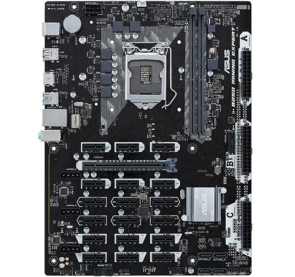 19-GPU System Board FOR ASUS B250 Mining Expert LGA1511 32G DDR4 3x 24-PIN Board