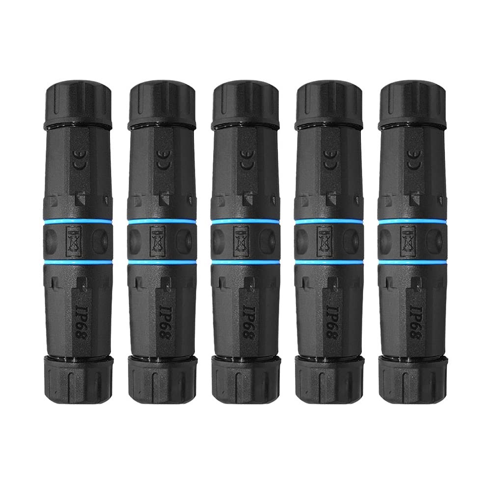 AUSGLEIFEN 5PCS RJ45 Coupler Waterproof Connector IP68 Waterproof Ethernet Ou...
