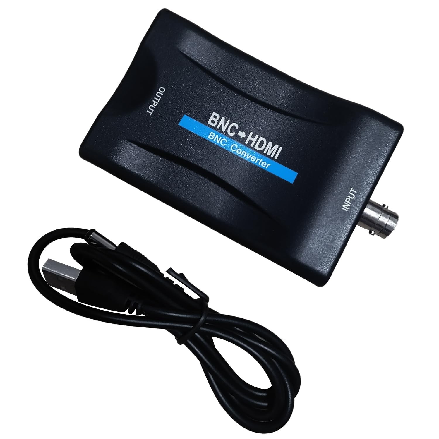 Meekwds Coax to Hdmi Adapter,BNC HDMI Converter,CVBS PAL/NTSC BNC Black 