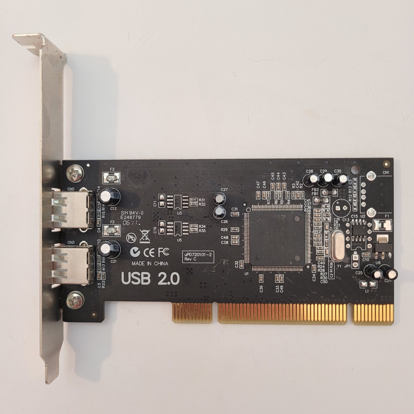 Adaptec AUA-2000C USB 2.0 PCI Controller Card 2-Port 2217600-R High Speed