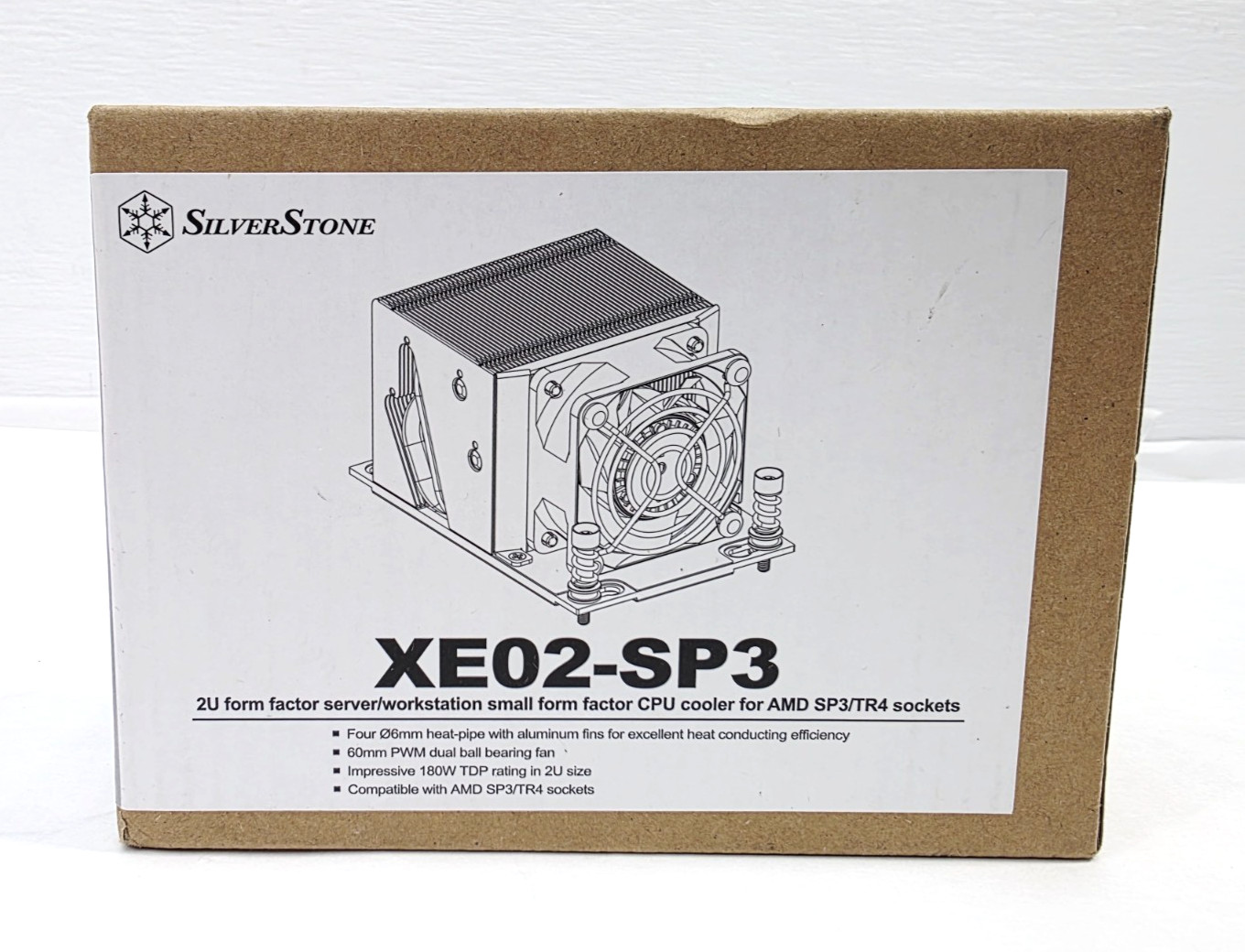 Silverstone SST-XE02-SP3S AMD SP6/SP3/TR4 2U SFF Server CPU Cooler